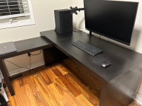 IKEA Malm desk with pull out panel