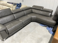 Power Reclining Leather Sectional - demo