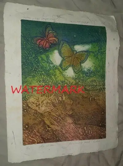 ORIGINAL MULTI-COLOURED ARTWORK, Limited Edition Etchings (in one) depicting BUTTERFLIES Titled, & D...