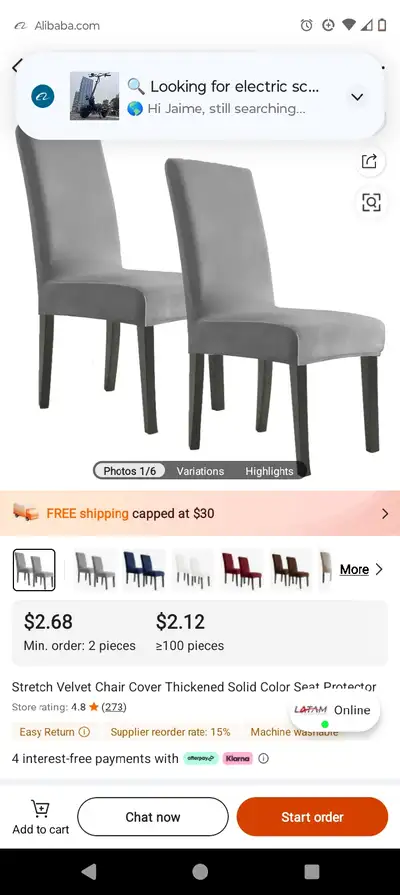 looking for grey or black chair cobers, View more