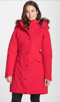 The North Face tremaya parka red jacket