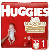 Huggies diapers size 1 newborn babies/couches bébés 33 pieces 