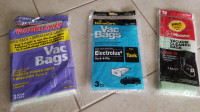 Assorted vacuum bags (Type Z, N, Tank)