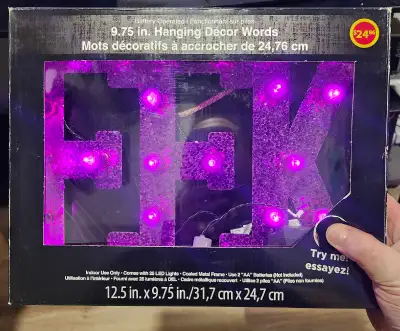 Hanging LED sign  " EEK ", View more