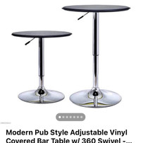 Cocktail/bar style tables for rent