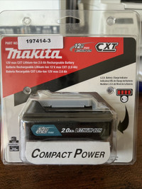 Makita 12V Max CXT LI-ion 2.0AH Battery BL1021B