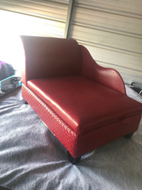 Red Leather pet bed