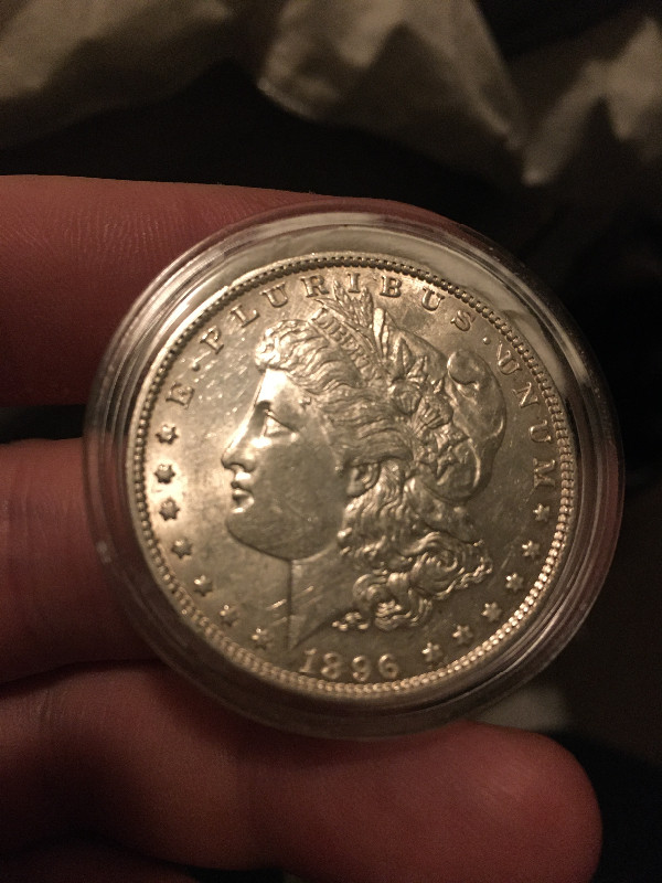 U.s silver Morgan silver dollar from 1896 incredible shape! coin in Other in London - Image 4