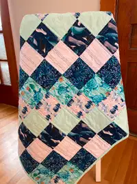 Baby/ toddler quilt. Ocean themed. Handmade. New.  100% cotton.