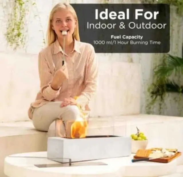 Tabletop Fire Pit Smores Maker Kit Indoor & Outdoor withCharc... in Fireplace & Firewood in Calgary - Image 5
