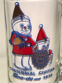 Vintage 1975 Sno-Doo Ski-Doo Snowmobile Glass Beer Mug