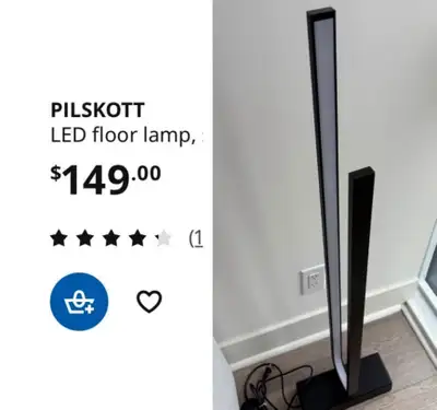 IKEA PILSKOTT LED floor lamp, View more