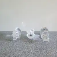 Crystal Glass Hippo Trio