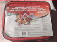 Emergency Roadside Safety Kit.  Brand new.  62 items.