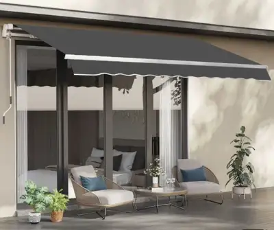 Outsunny 10x8 Manual Retractable Awning, View more