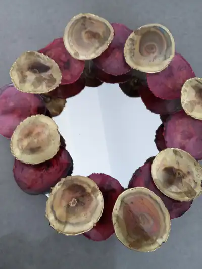 Unsigned- Brutalist Wall Mirror Sculpture, View more