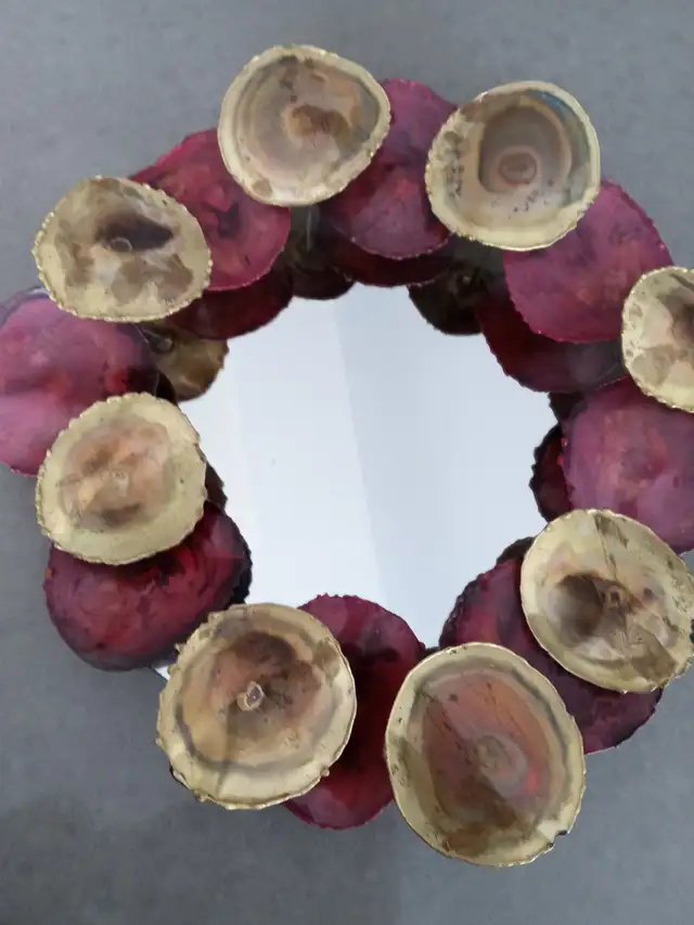 Unsigned- Brutalist Wall Mirror Sculpture in Home Décor & Accents in Ottawa - Image 2