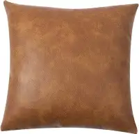 Faux Leather Pillow Cover