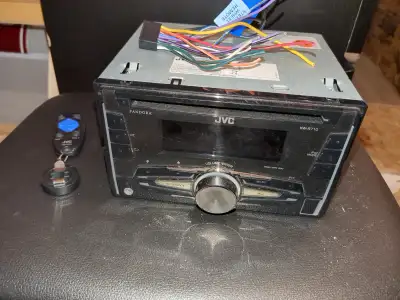 JVC Double DIN Stereo. Model KW-R710. Includes remote and wire harness. Pick up in Drayton Valley If...