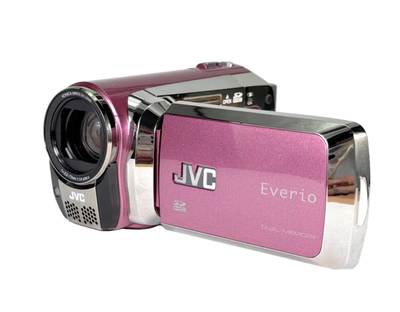 JVC Everio GZ-MS120 SD/HDD Dual Camcorder Digital Camera Pink, View more