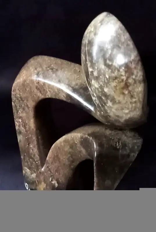 RARE Hand Carved Shona Stone 'Flower' Sculpture by Onias Mupumha in Arts & Collectibles in London - Image 6