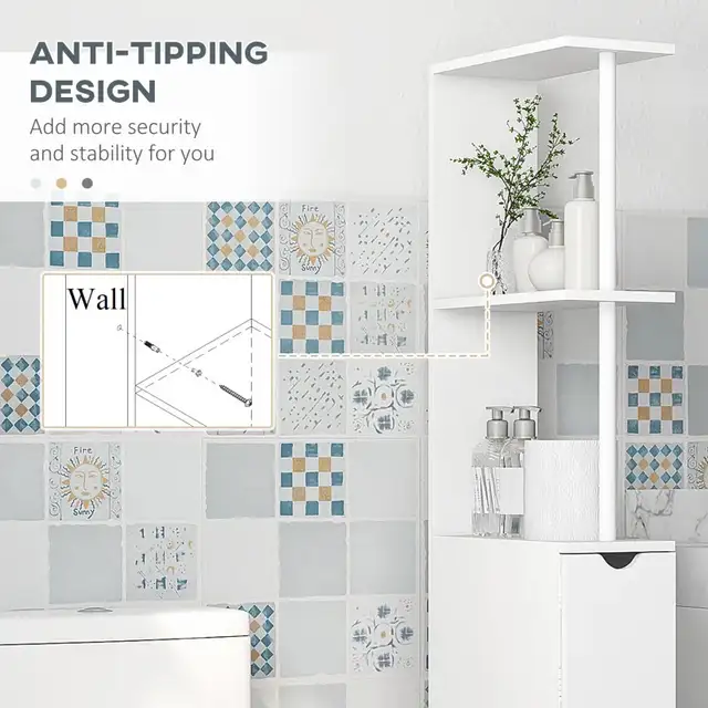 Tall Bathroom Storage Cabinet, Narrow Bathroom Cabinet with Draw in Bookcases & Shelving Units in Markham / York Region - Image 6