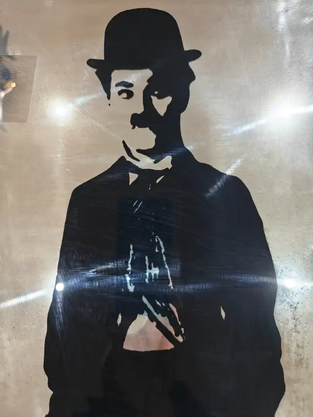 29.5x15 inches vintage Charlie Chaplin mirror wall art in Arts & Collectibles in City of Toronto - Image 3