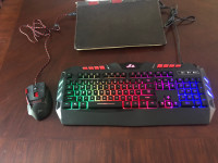  Gaming keyboard and  mouse, Multicolored, Mixed Colours 