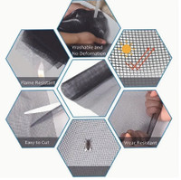 1pc Adjustable Window Screens, DIY Custom Fiberglass Screen Mesh