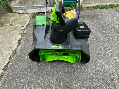 Greenworks Pro wireless electric snow thrower with extra battery