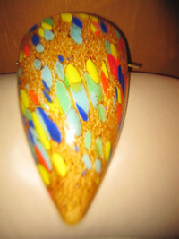 Sconce Mosaic Glass Wall Mount Light Fixture Lamp New Rare