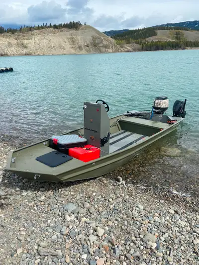 Sea ark 1648 Jon boat/ outboard jet -2018 sea ark 1648 -2000 mercury 60/45 2 stroke jet approx 430 h...