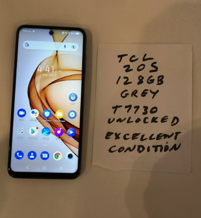 TCL20S, 128GB, UNLOCKED, Smartphone, View more