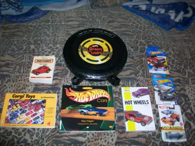 Various die cast items including Hot Wheels, View more