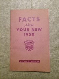 1950 Ford Monarch owners manual