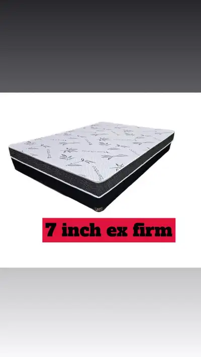 This is a brand new 7-inch extra firm mattress, perfect for a supportive and comfortable night's sle...