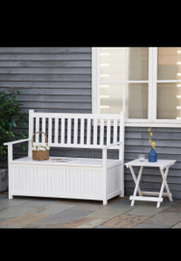 Garden bench with storage 