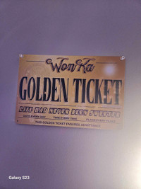 Golden Ticket Wonka Film Affiche En Metal Decoration 