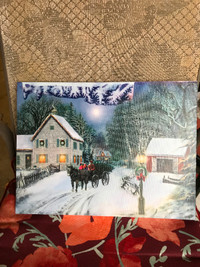 BEAUTIFUL LIGHT UP XMAS CANVAS/XMAS PICTURE