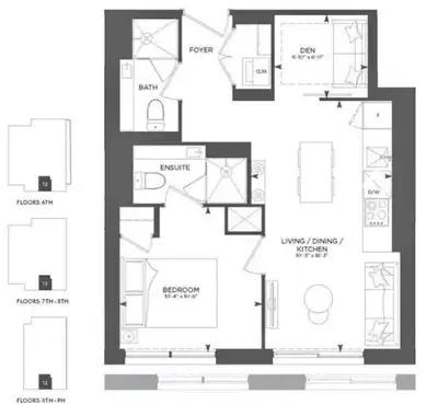 DT 1 Bedroom 2 Baths Apartment