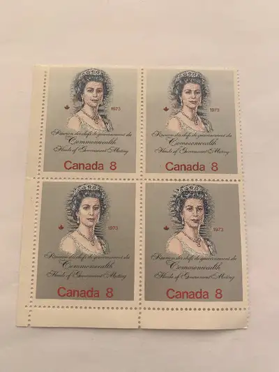 1973 Blocks 8 Cent Canada Commonwealth Heads Of Government Mtg., View more