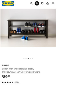 IKEA entryway bench shoe storage rack 
