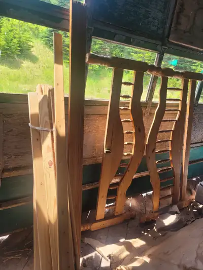 Queen wood fumished bed frame, View more