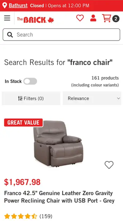 Leather reclining chair, View more