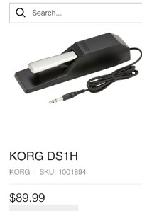 KORG DS1H  Sustain pedal (supports Half Damper) Made in Japan 