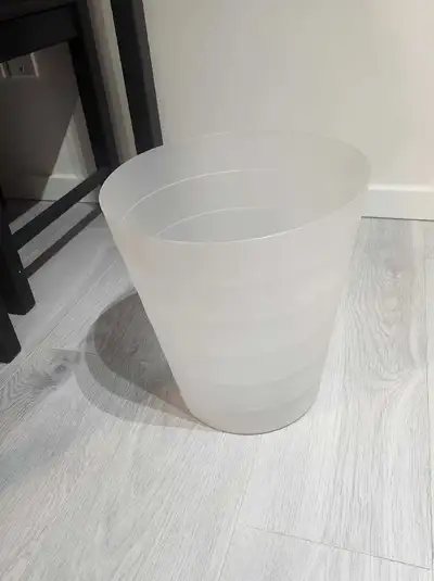 White Garbage Can