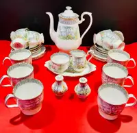 Silver Birch Royal Albert tea cups, mugs, bread plates 