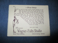 1940'S BABY PHOTOGRAPHER FLYER-WAGNER FULTS STUDIO-COLORADO-RARE