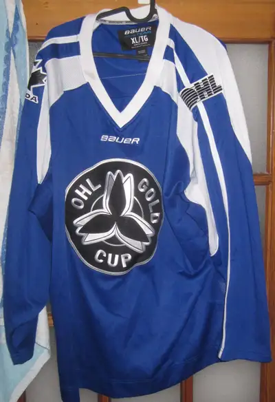 OHL Championship Gold Cup Hockey Jersey Bauer XL #8 GTHL, View more
