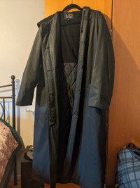 Women's medium/large black winter trenchcoat